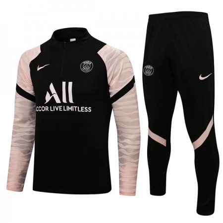 Paris Saint-Germain Tréninkový Mikina Soupravy Čtvrt Zip 2021-22 Černorůžová